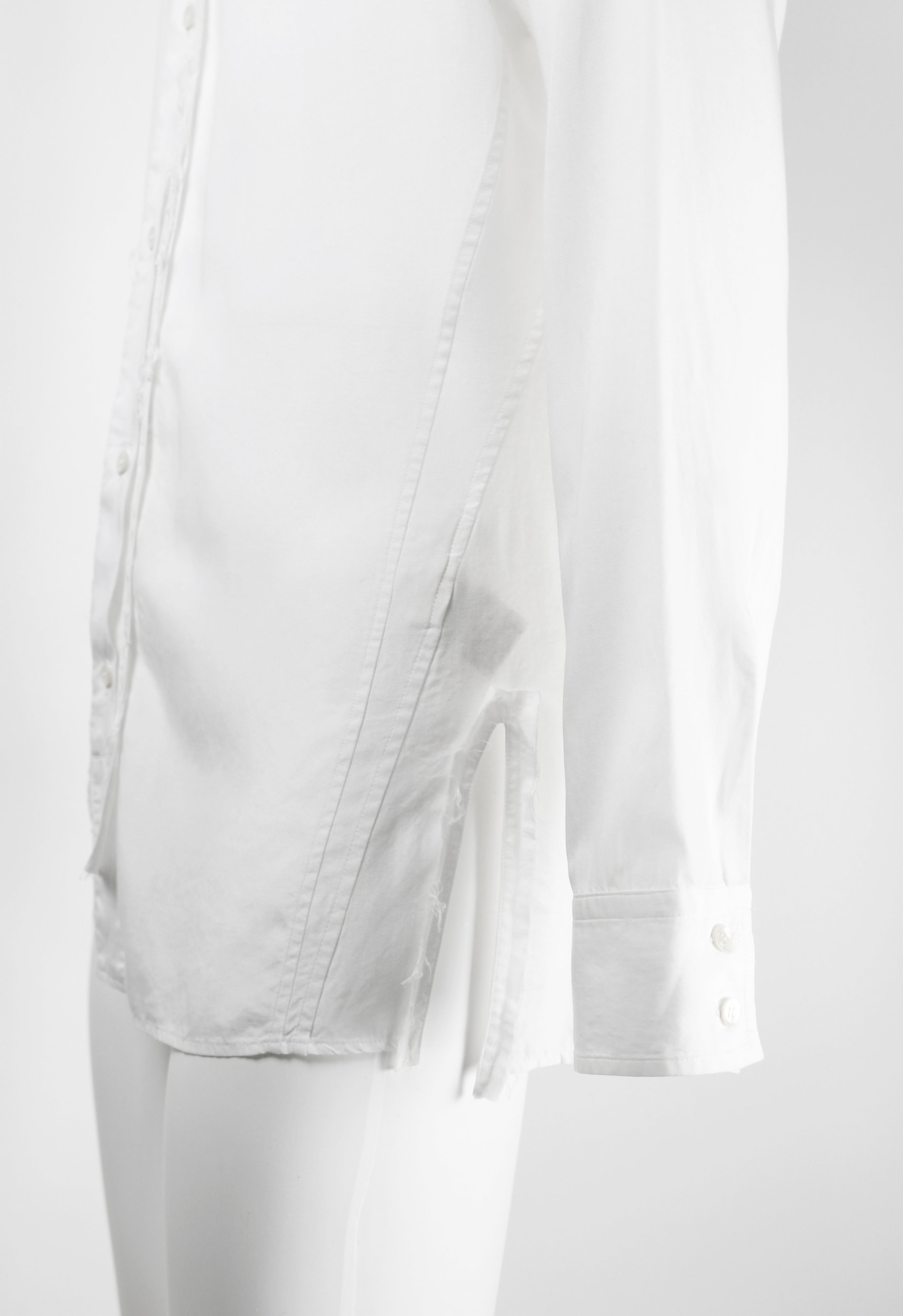 YOHJI YAMAMOTO Y'S RECONSTRUCTED DISTRESSED WHITE SHIRT