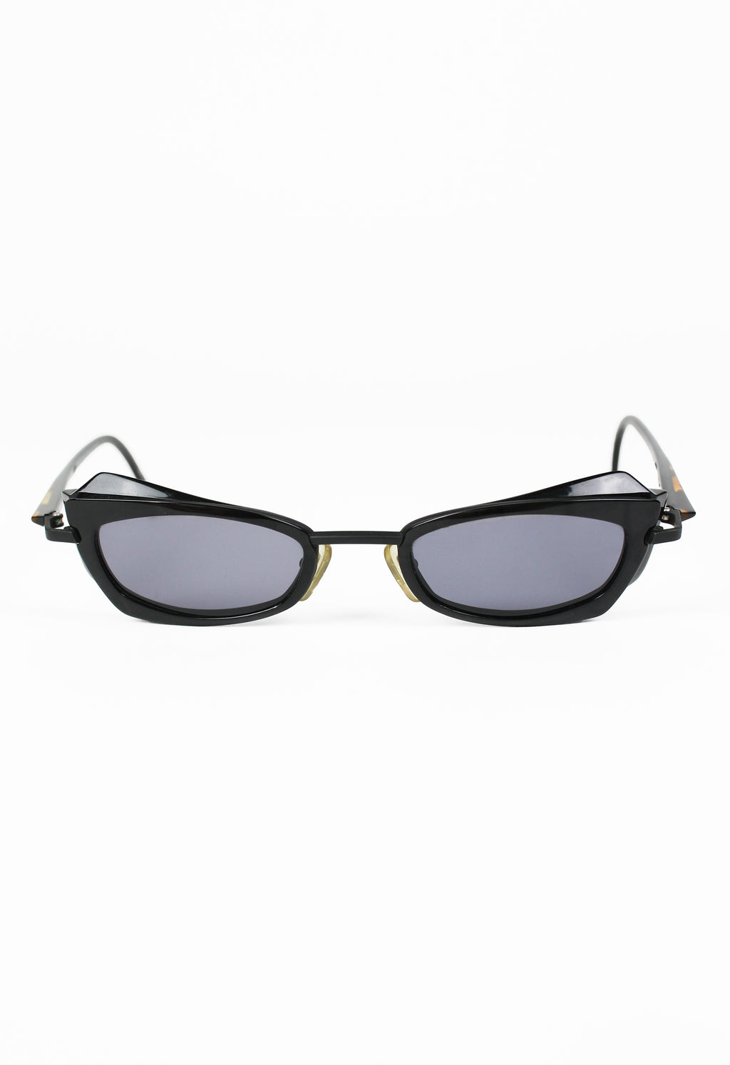 ALAIN MIKLI 1990'S ANGULAR LAYERED GOGGLE SUNGLASSES