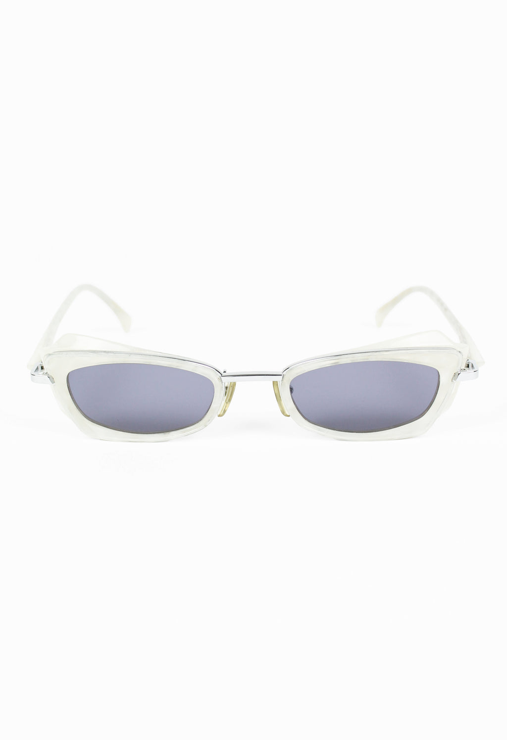 ALAIN MIKLI 1990'S ANGULAR LAYERED GLITTER SUNGLASSES