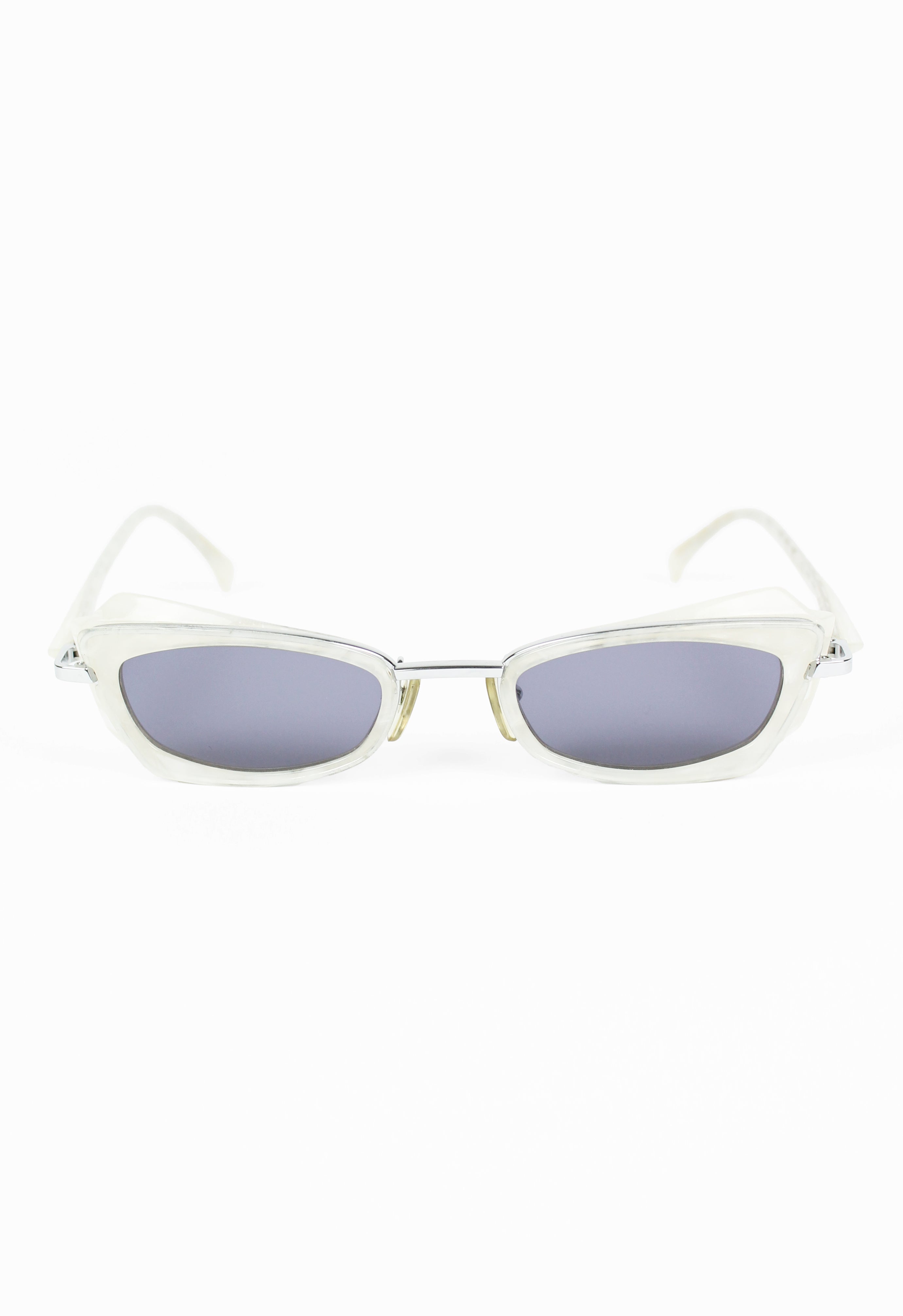 ALAIN MIKLI 1990'S ANGULAR LAYERED GLITTER SUNGLASSES