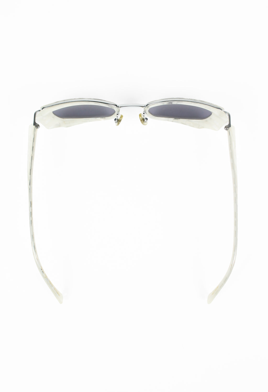 ALAIN MIKLI 1990'S ANGULAR LAYERED GLITTER SUNGLASSES
