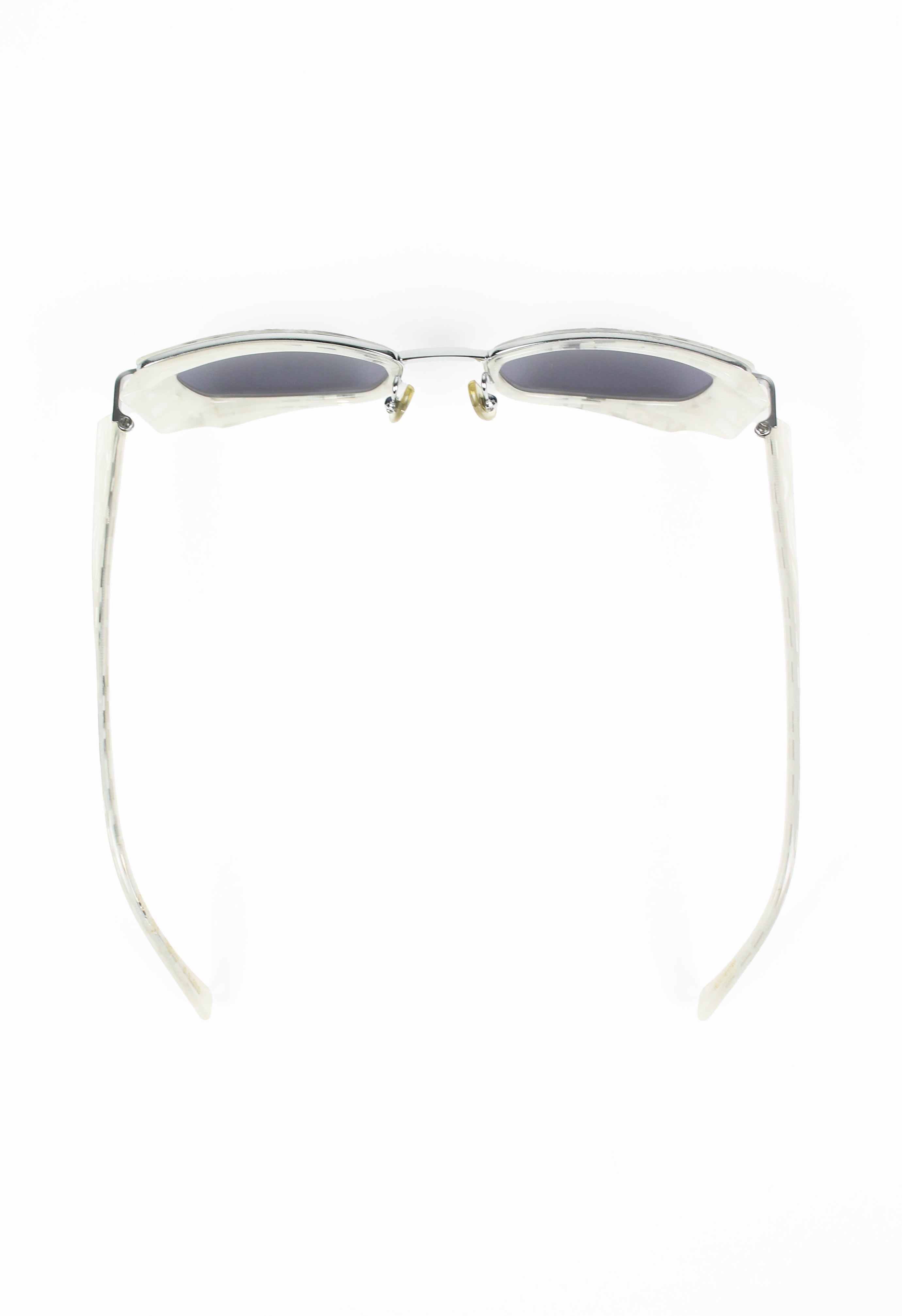 ALAIN MIKLI 1990'S ANGULAR LAYERED GLITTER SUNGLASSES