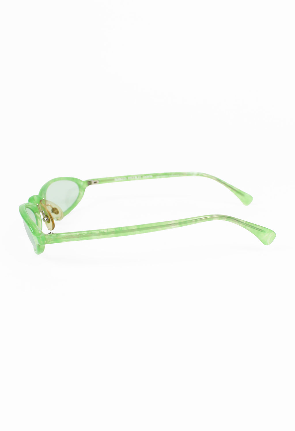 ALAIN MIKLI 1990'S GREEN MARBLED SLIM SUNGLASSES