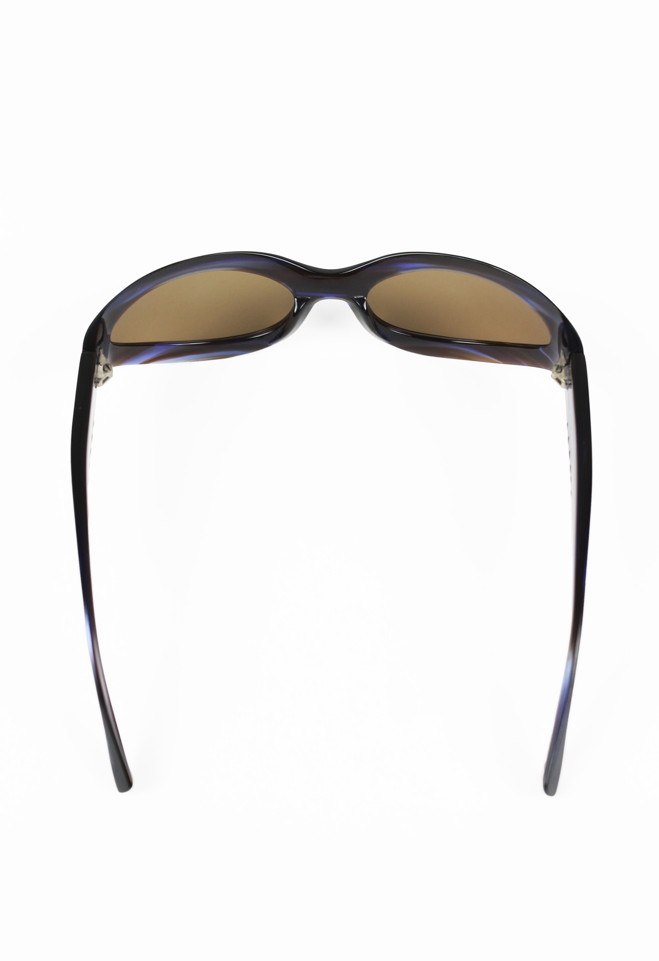 ALAIN MIKLI ELECTRIC BLUE AND BROWN GOGGLE SUNGLASSES