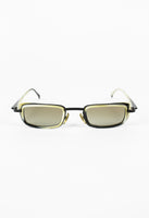 ALAIN MIKLI 1990'S RECTANGULAR HORN GOGGLE SUNGLASSES