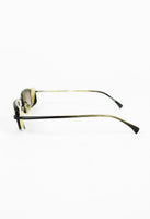 ALAIN MIKLI 1990'S RECTANGULAR HORN GOGGLE SUNGLASSES