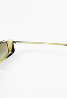 ALAIN MIKLI 1990'S RECTANGULAR HORN GOGGLE SUNGLASSES