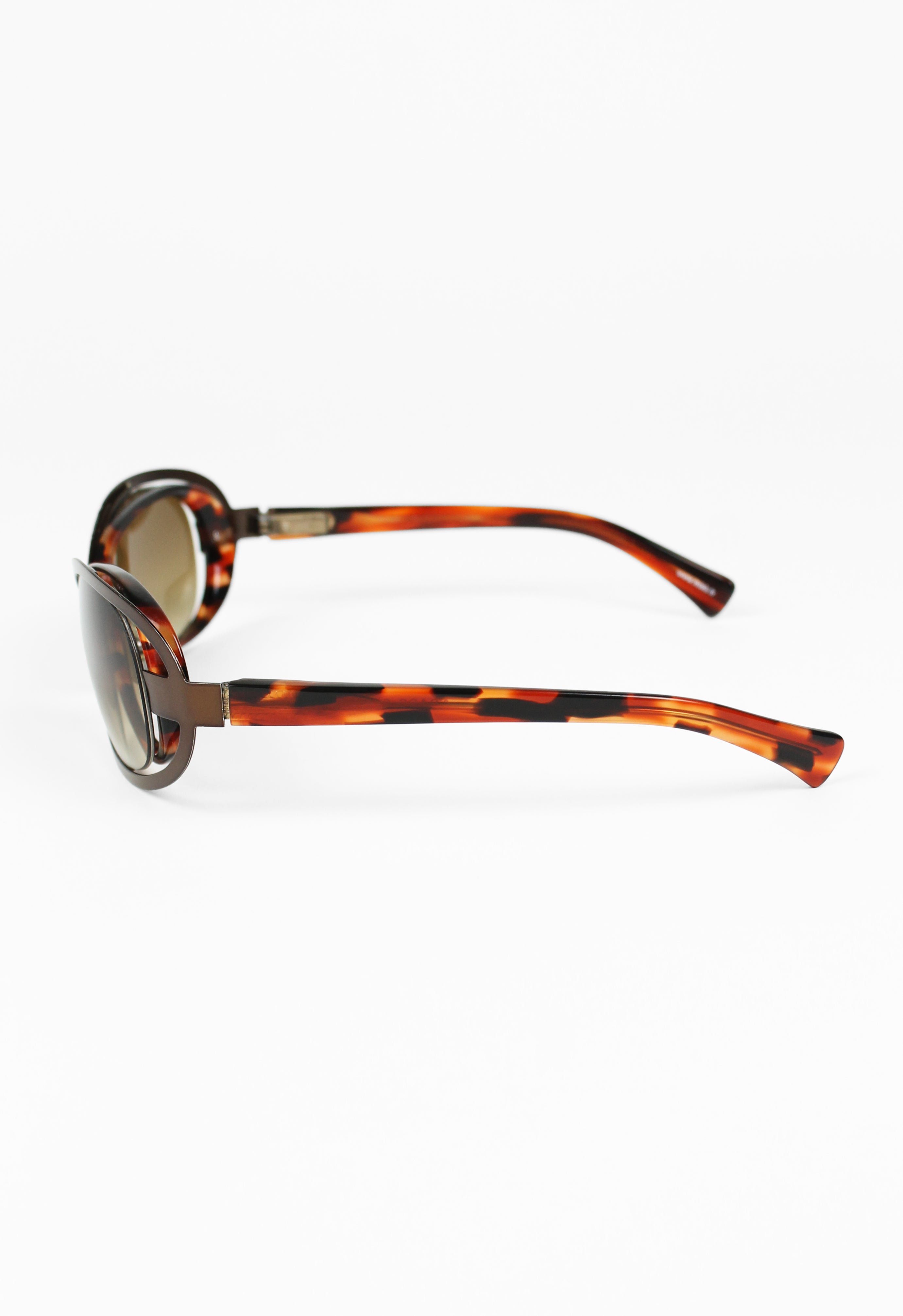 ALAIN MIKLI TORTOISESHELL FUTURISTIC LAYERED SUNGLASSES