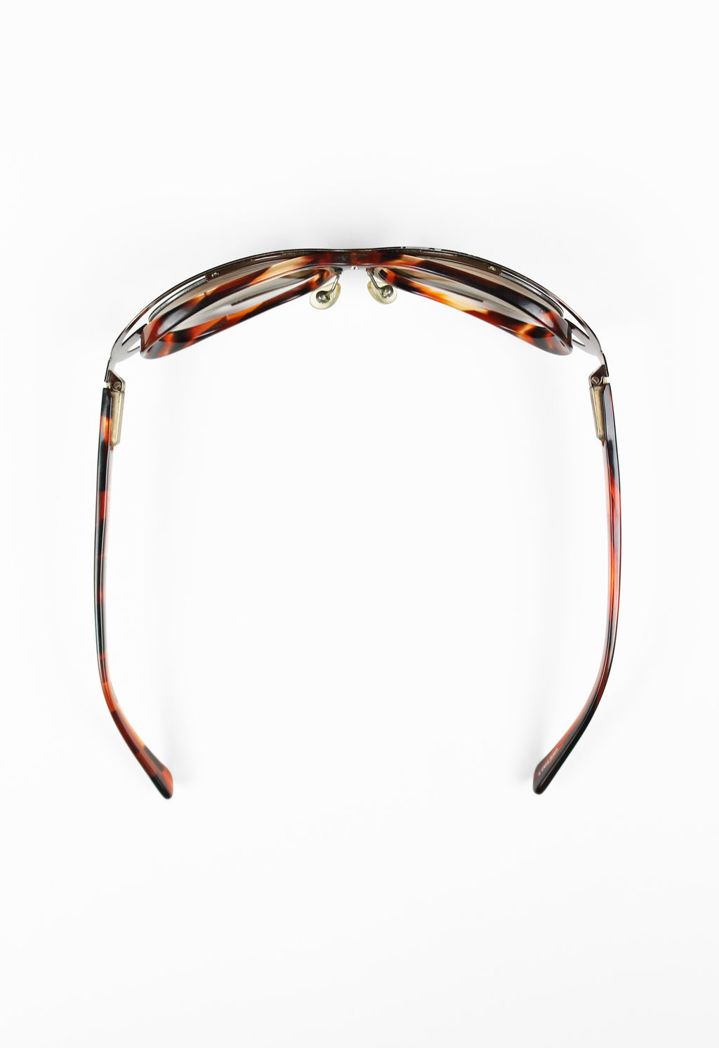 ALAIN MIKLI TORTOISESHELL FUTURISTIC LAYERED SUNGLASSES