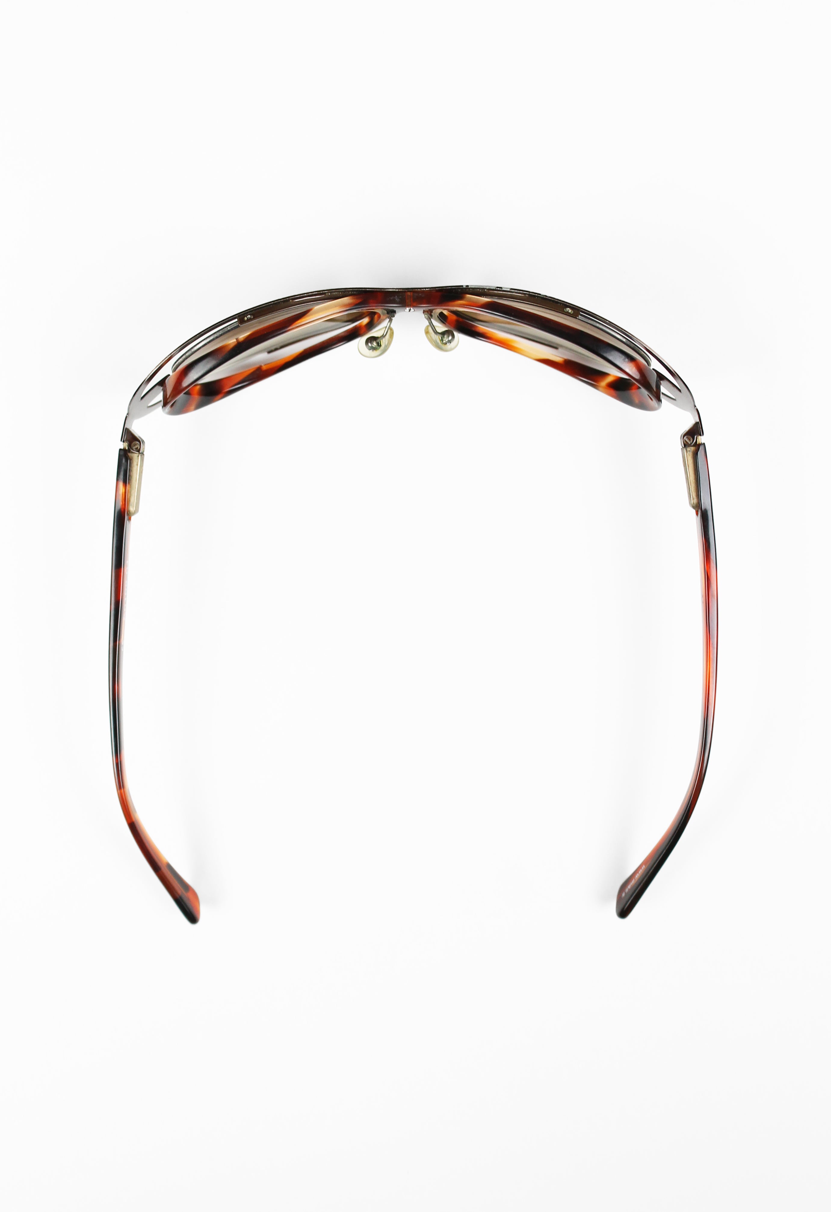 ALAIN MIKLI TORTOISESHELL FUTURISTIC LAYERED SUNGLASSES