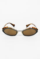 ALAIN MIKLI LAYERED TORTOISESHELL GOGGLE SUNGLASSES