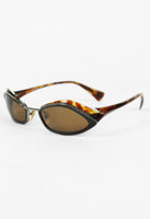 ALAIN MIKLI LAYERED TORTOISESHELL GOGGLE SUNGLASSES