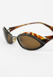 ALAIN MIKLI LAYERED TORTOISESHELL GOGGLE SUNGLASSES