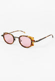 ALAIN MIKLI 1990'S SPIKED TORTOISESHELL PINK LENS SUNGLASSES