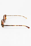 ALAIN MIKLI 1990'S SPIKED TORTOISESHELL PINK LENS SUNGLASSES