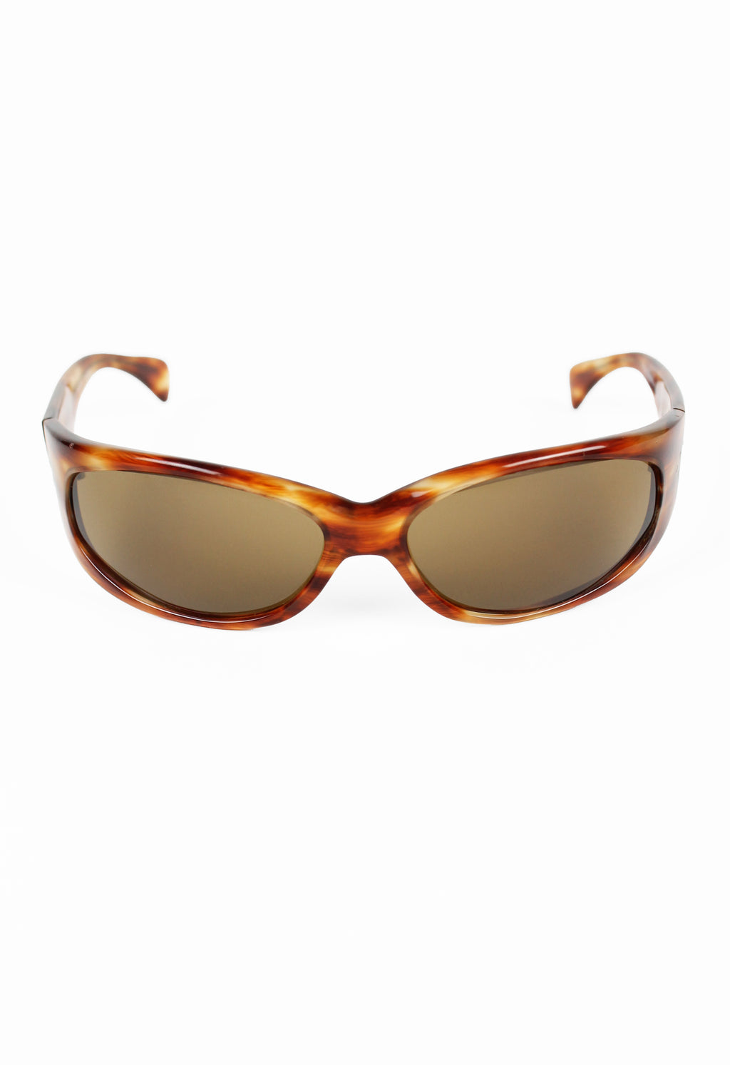 ALAIN MIKLI WOOD EFFECT WRAPAROUND SUNGLASSES