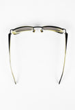 ALAIN MIKLI 1990'S RECTANGULAR HORN GOGGLE SUNGLASSES