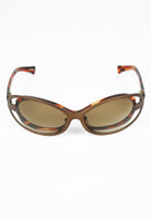 ALAIN MIKLI TORTOISESHELL FUTURISTIC LAYERED SUNGLASSES