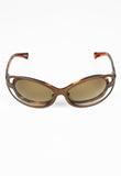 ALAIN MIKLI TORTOISESHELL FUTURISTIC LAYERED SUNGLASSES