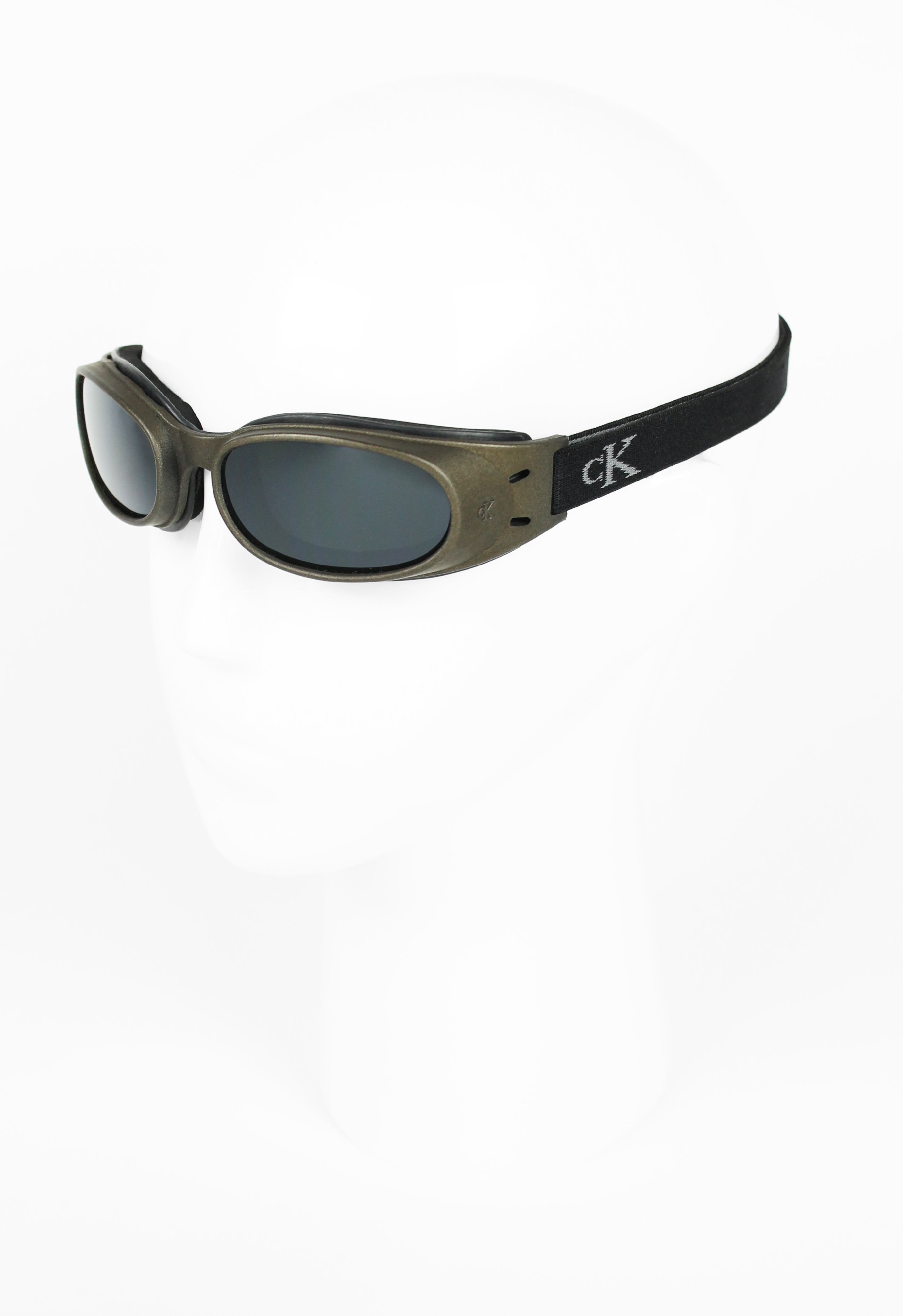 CALVIN KLEIN METALLIC GOGGLE SUNGLASSES