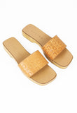CELINE 2000'S TRIOMPHE EMBOSSED CLOG SANDALS