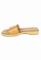 CELINE 2000'S TRIOMPHE EMBOSSED CLOG SANDALS