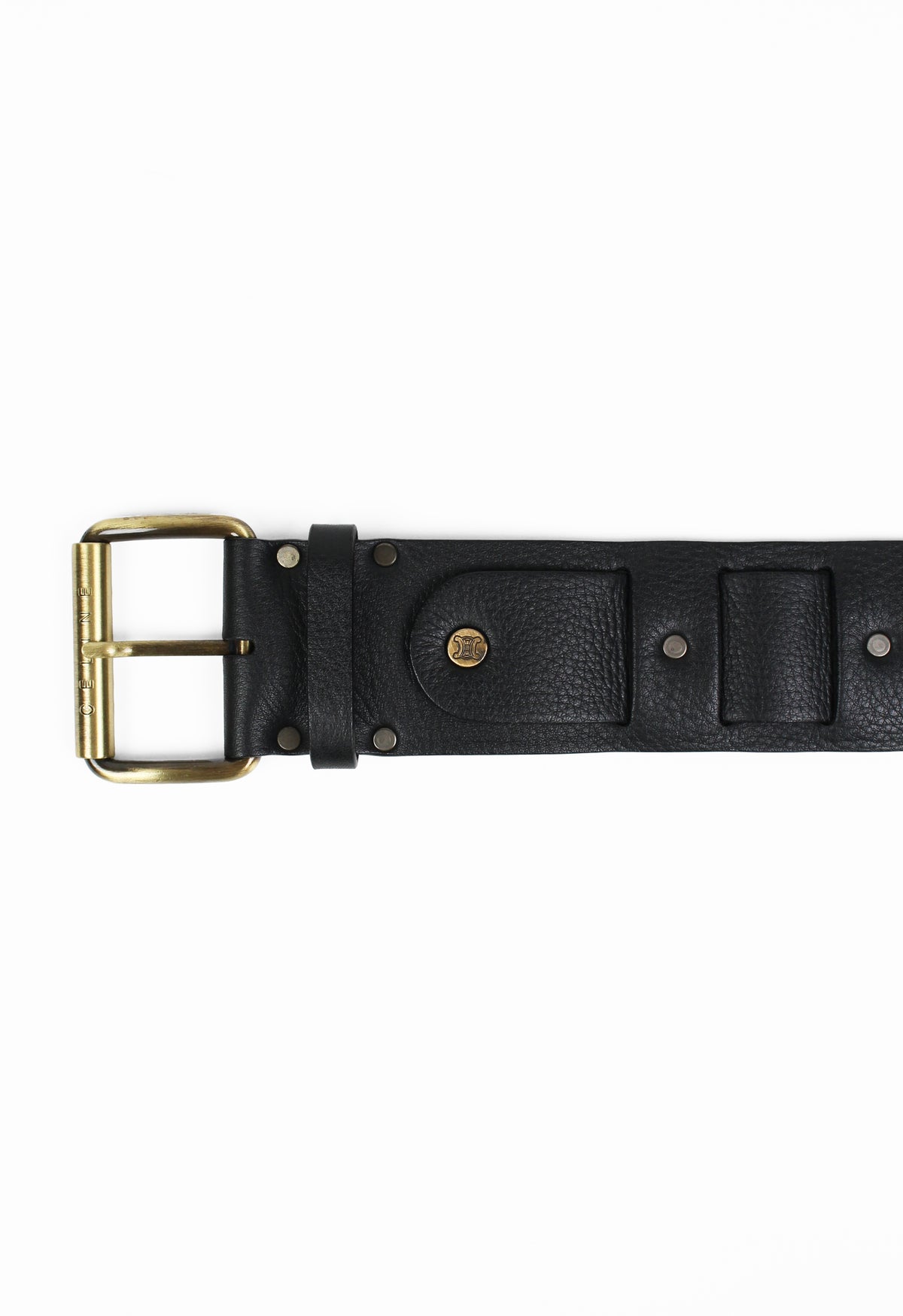 CELINE SS 2003 WOVEN LEATHER BELT