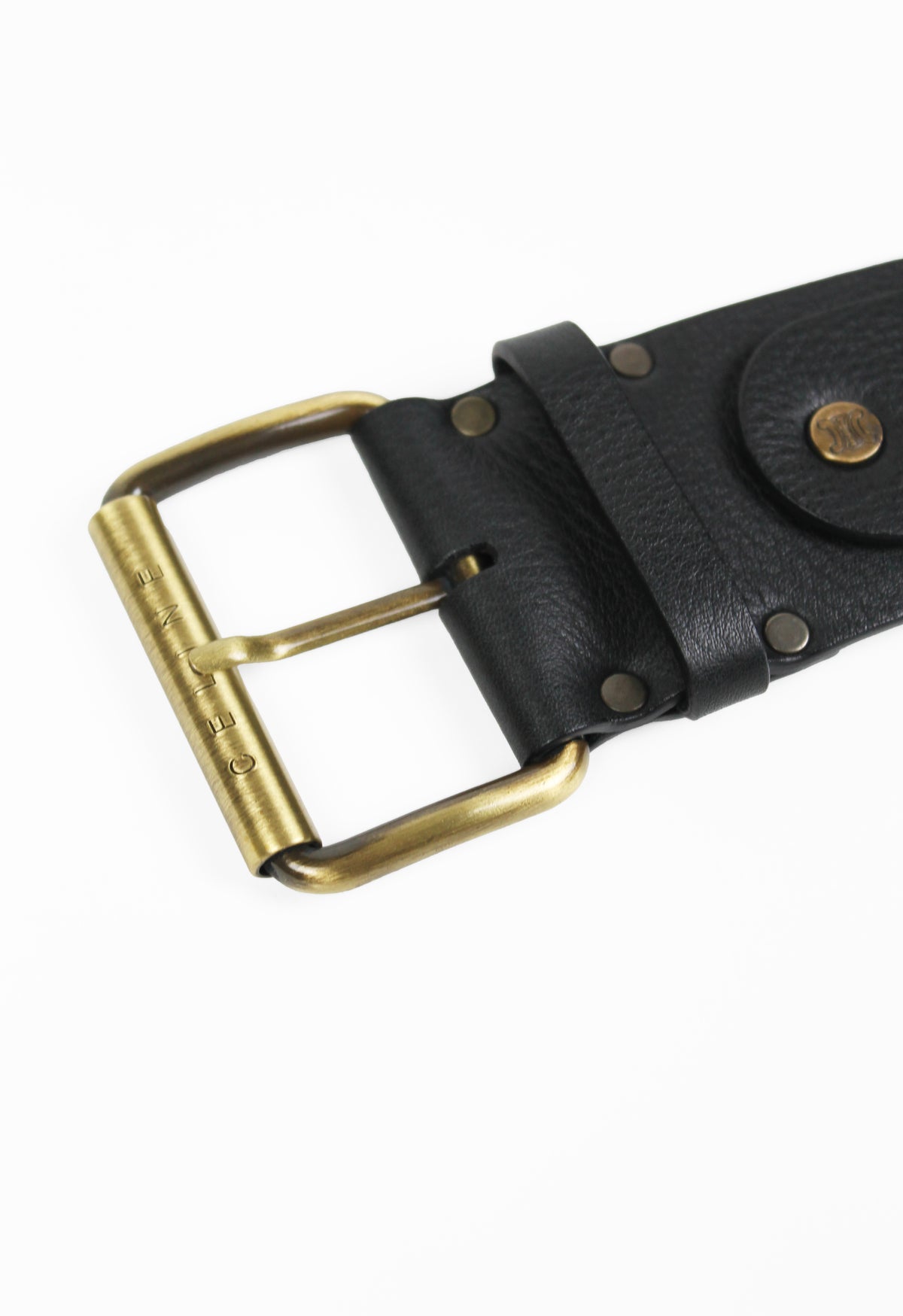 CELINE SS 2003 WOVEN LEATHER BELT