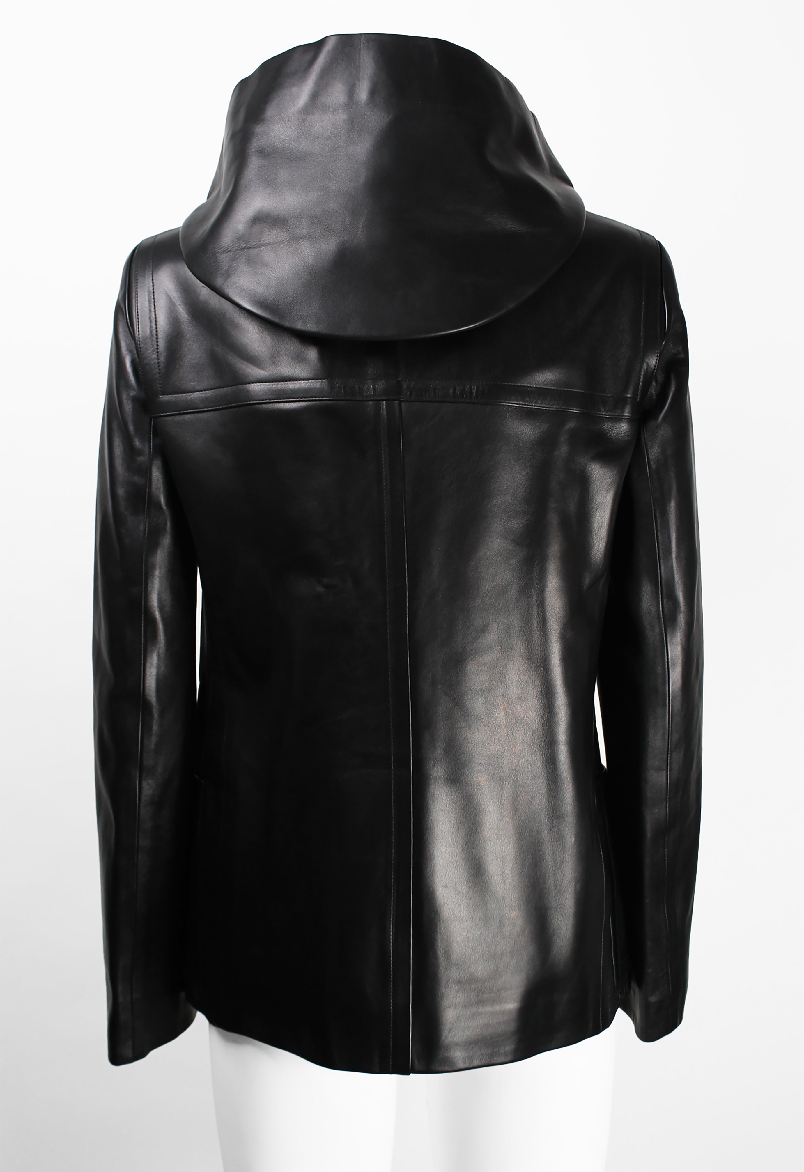 CELINE FW 1999 HOODED LEATHER JACKET