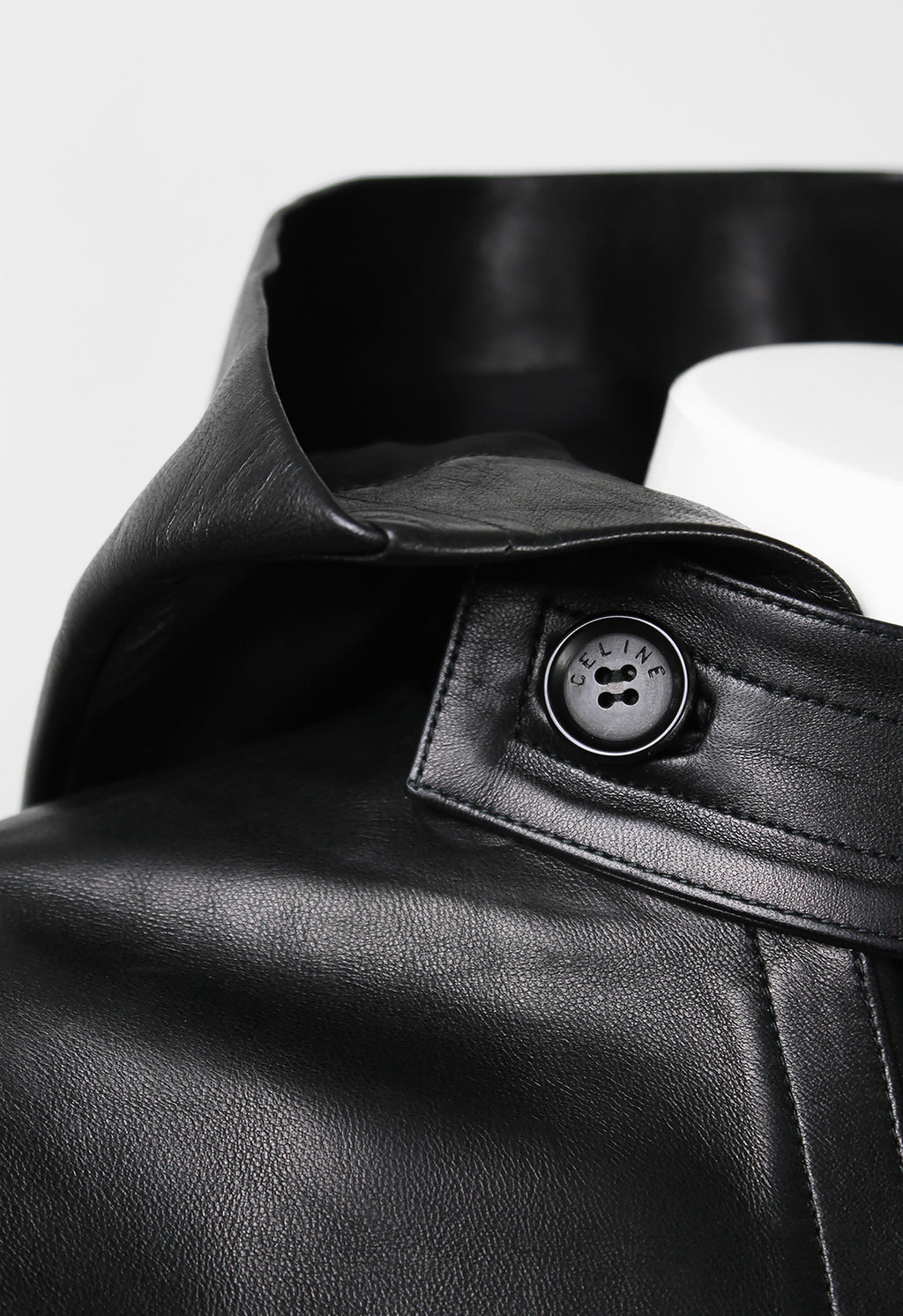 CELINE FW 1999 HOODED LEATHER JACKET