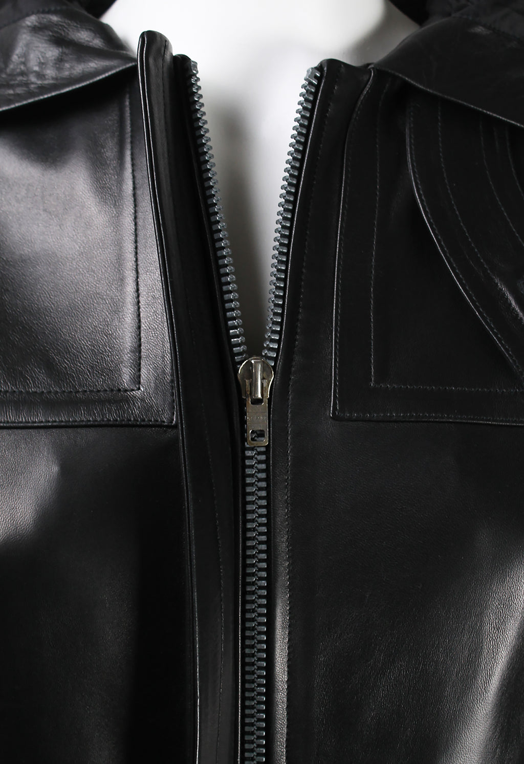 CELINE FW 1999 HOODED LEATHER JACKET