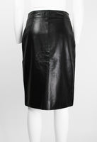 CELINE LEATHER MOTORCYCLE ZIP SKIRT
