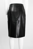 CELINE LEATHER MOTORCYCLE ZIP SKIRT