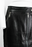 CELINE LEATHER MOTORCYCLE ZIP SKIRT