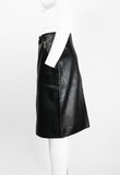 CELINE LEATHER MOTORCYCLE ZIP SKIRT