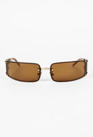 CELINE FW 2002 BROWN EXTREME WRAPAROUND SUNGLASSES