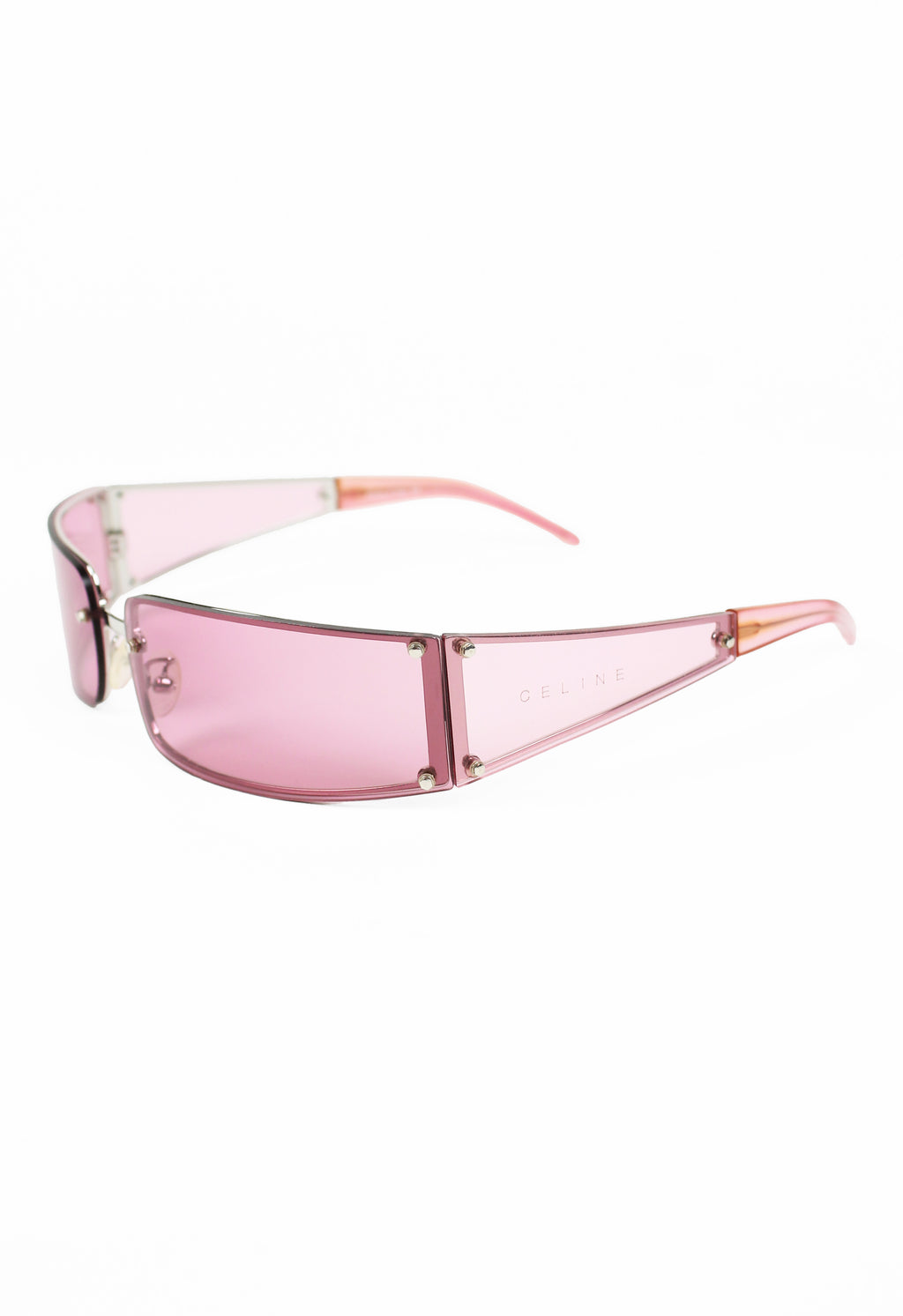 CELINE FW 2002 PINK EXTREME WRAPAROUND SUNGLASSES