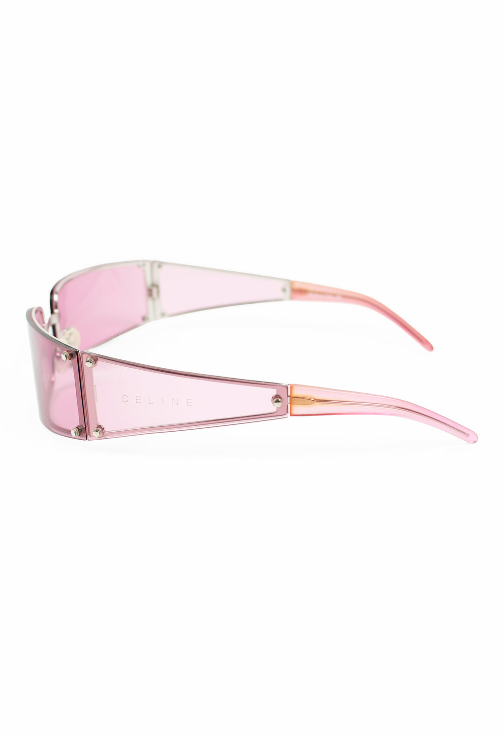 CELINE FW 2002 PINK EXTREME WRAPAROUND SUNGLASSES