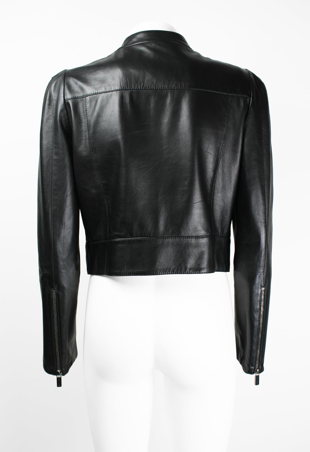 CELINE FW 2009 CROPPED LEATHER BIKER JACKET