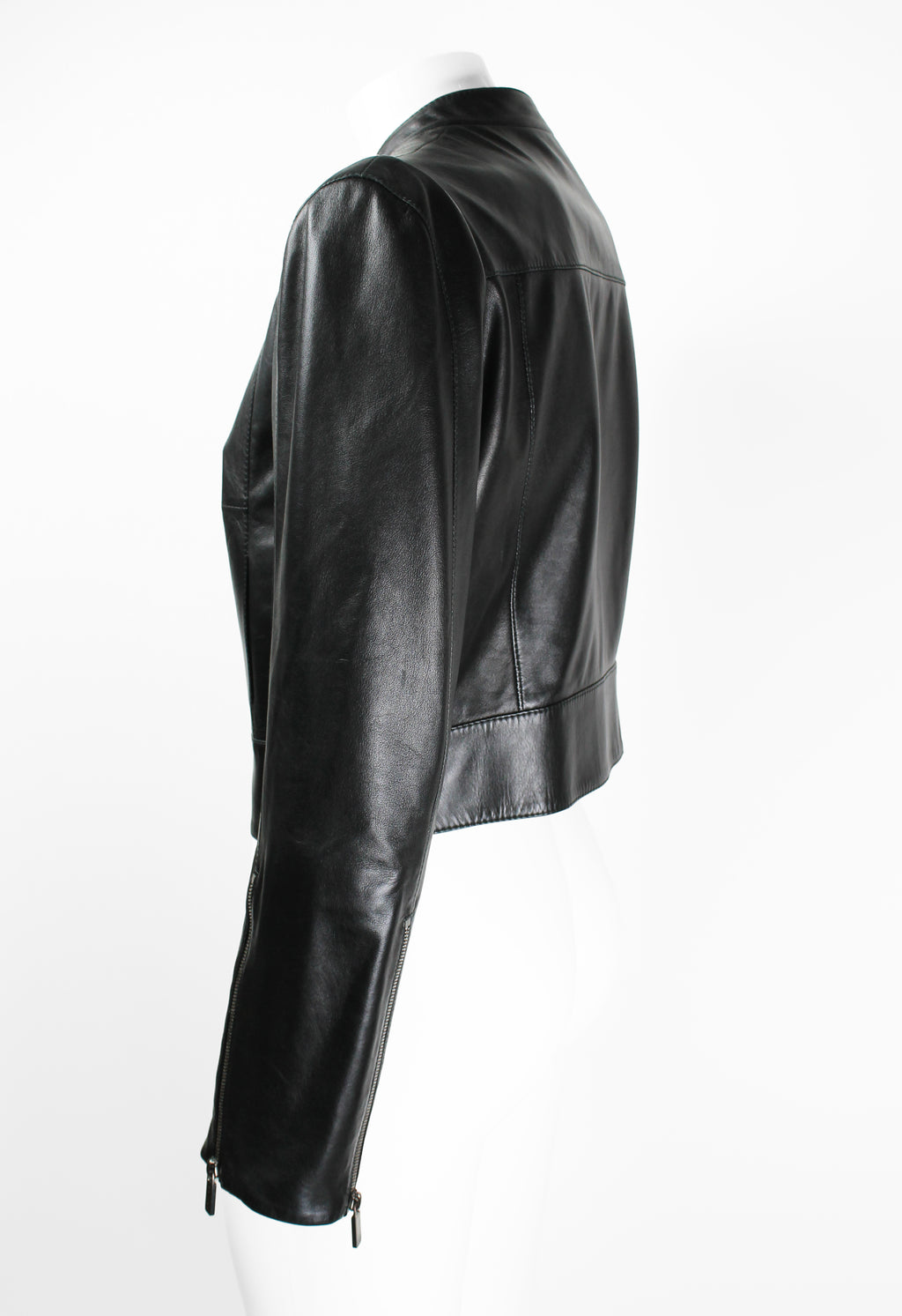 CELINE FW 2009 CROPPED LEATHER BIKER JACKET