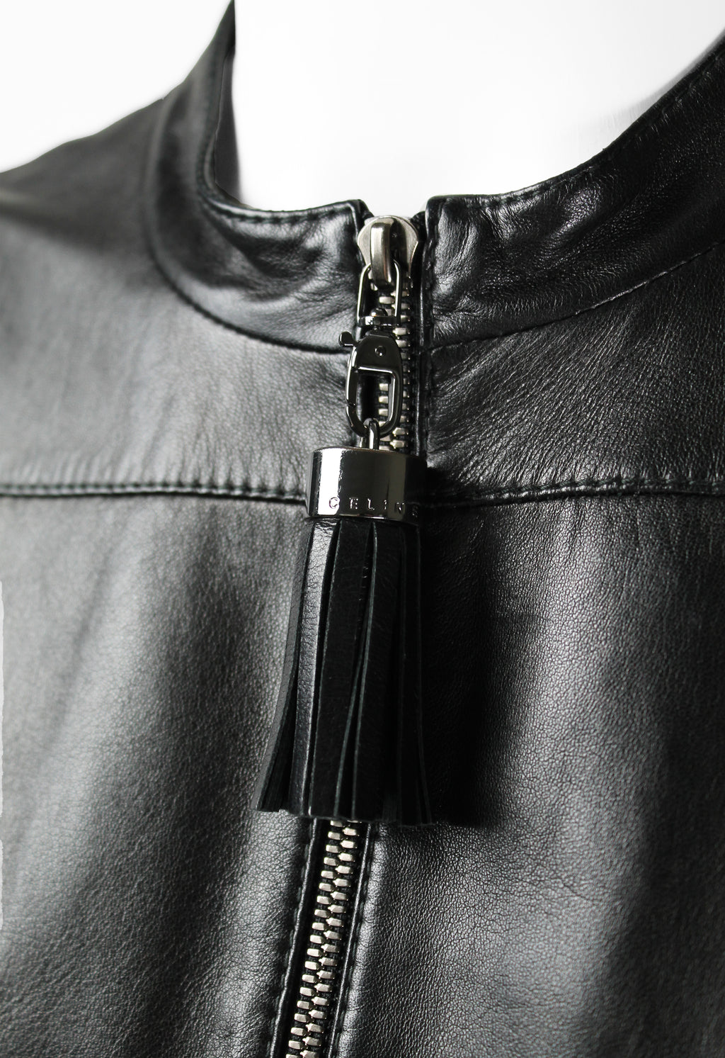 CELINE FW 2009 CROPPED LEATHER BIKER JACKET