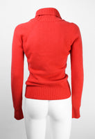 CELINE RED CASHMERE KNITTED JUMPER