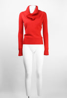 CELINE RED CASHMERE KNITTED JUMPER