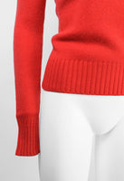 CELINE RED CASHMERE KNITTED JUMPER