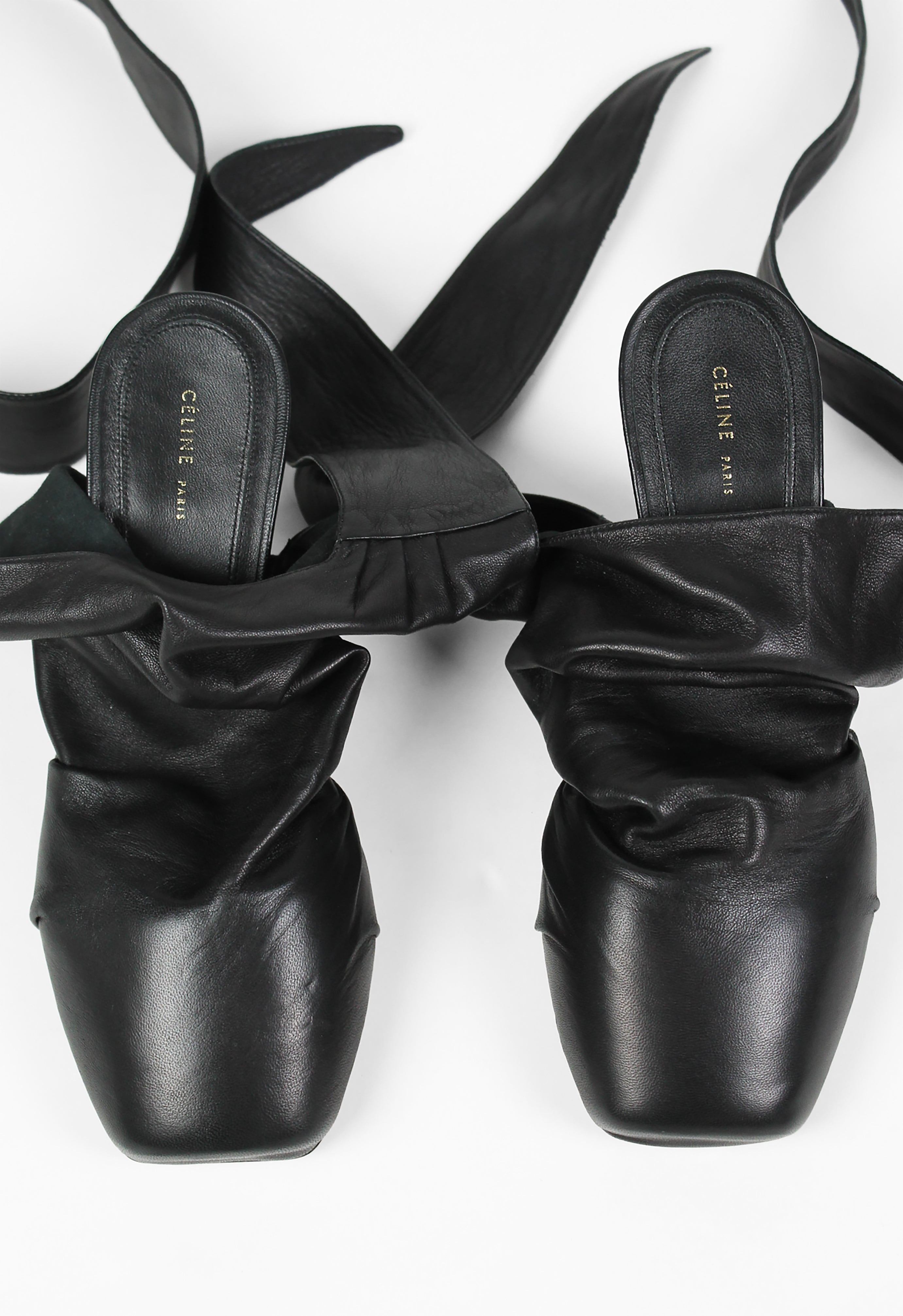 CÉLINE RESORT 2018 NAPPA LEATHER BALLET HEELS