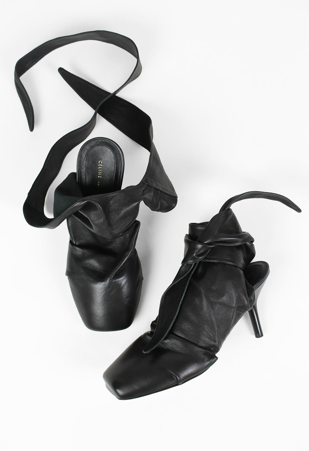 CÉLINE RESORT 2018 NAPPA LEATHER BALLET HEELS