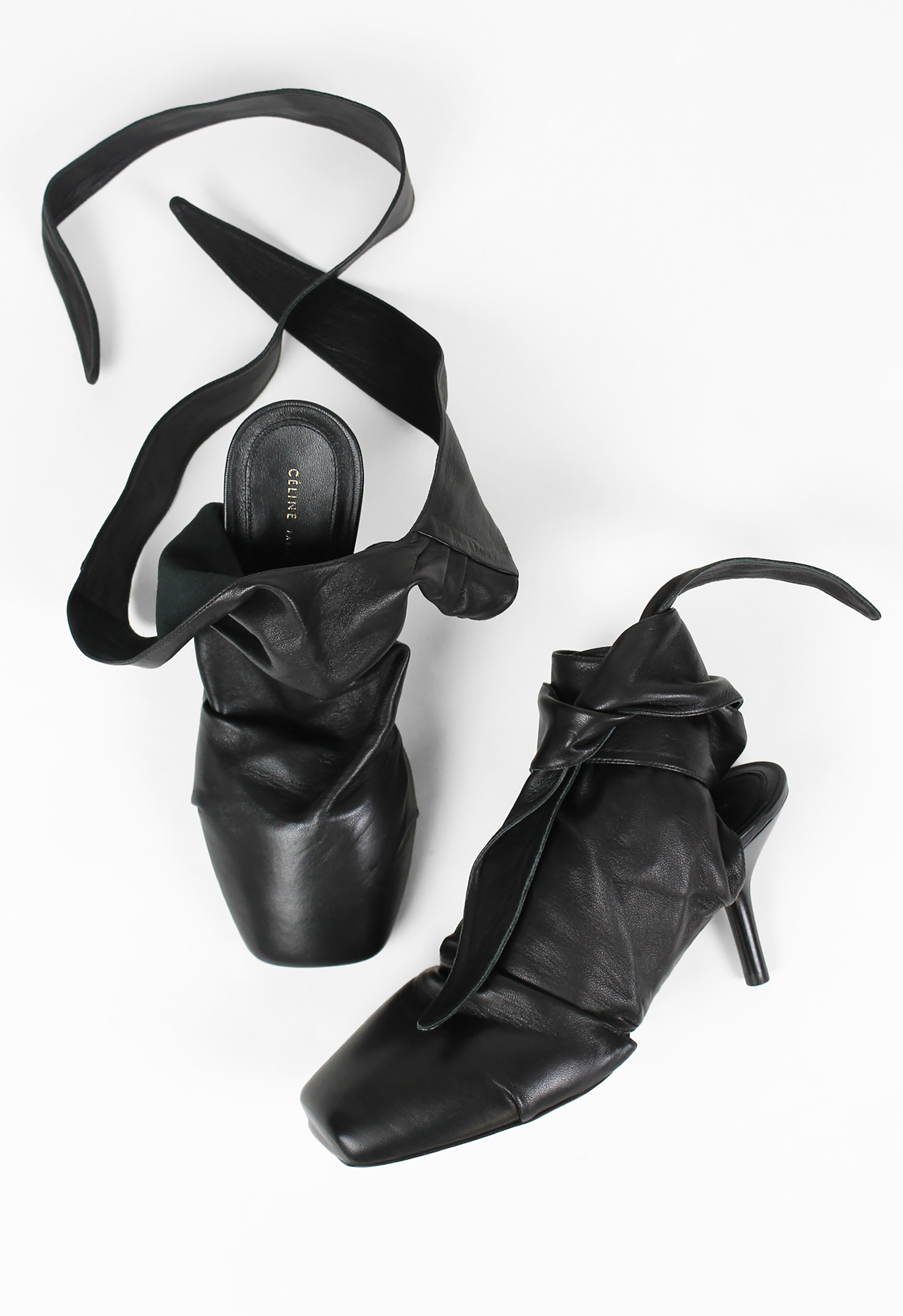 CÉLINE RESORT 2018 NAPPA LEATHER BALLET HEELS