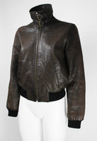 CELINE SS 2001 LEATHER BOMBER JACKET