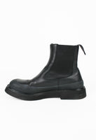 CÉLINE SS 2016 BLACK LEATHER AND RUBBER ANKLE BOOTS