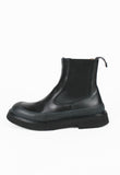 CÉLINE SS 2016 BLACK LEATHER AND RUBBER ANKLE BOOTS